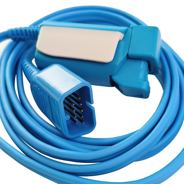 Original TL-201T Nihon Konden P225F Adult Finger Clip SpO2 Sensor TPU Blue