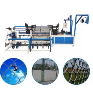 Automatic diamond wire mesh chain link fence making machine