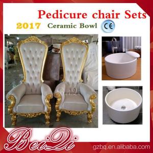 Quality high back wedding chairs king throne pedicure chair foot spa equipment furniture wholesale