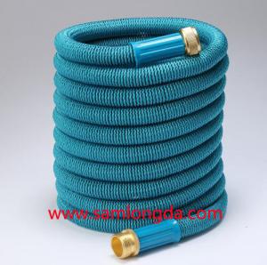 Quality 2017 Expandable Garden hose,50FT Best garden hose with brass quick coupling, green color expanding water hose wholesale
