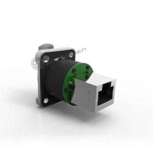 China RJ45 Panel Mount Ethernet Chassis Connector Custom 8 Pin Plug Socket on sale