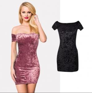 Quality Hot Mini Velvet Dress for Sexy Lady wholesale