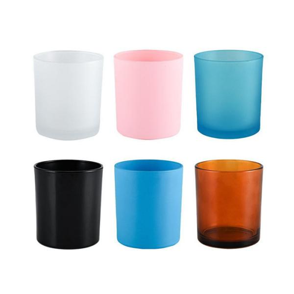 Glass Jar Custom Exclusive Customizable Luxury Frosted Matte Blue Purple Empty for Candle Making Candle Container With Lids