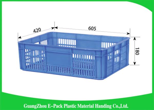 Cheap Recyclable Plastic Crates With Lids , Light Weight Stacking Storage Boxes For Logistic for sale