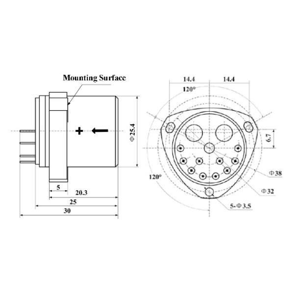 Temperature Resistant 100g Shock Mini Accelerometer Small Accelerometer for Precision Measurements