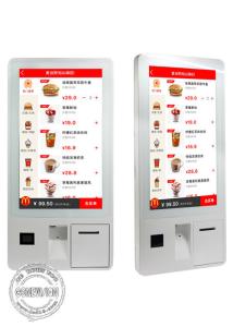 China 32 Inch Android 7.1 OS or Windows OS Touch Screen Self Ordering Bill Payment Kiosk With POS Terminal For Credit Card on sale