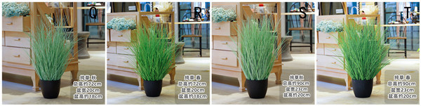 Durable Artificial Bonsai Tree Plush Fiber Silk Fabric Aloe Dog Tail Onion Grass / Plastic Flower Pot