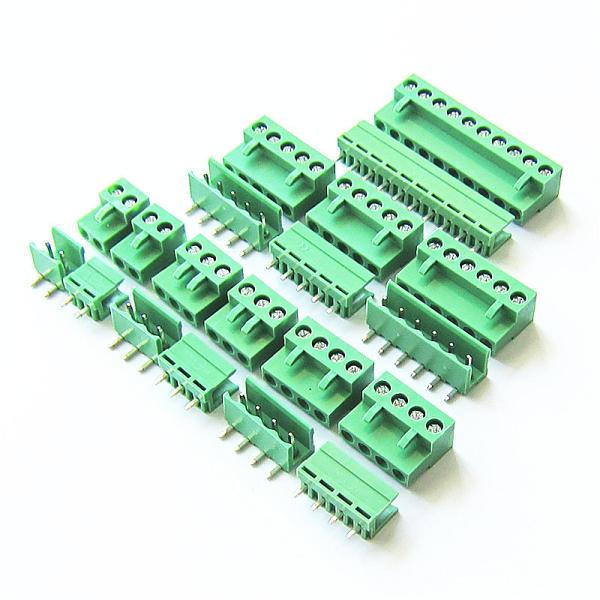Cheap 3.96mm Pitch PCB Pluggable Screw Terminal Blocks Plug + Pin Header Socket Green HT3.96 for sale
