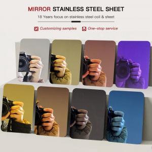 Quality ASTM Mirror Stainless Steel Sheet 201 304 316 Pvd Black Blue Gold wholesale