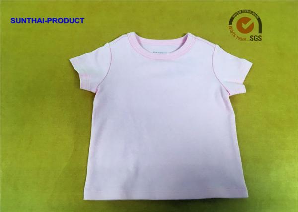 Cheap Basic Solid Children T Shirt Short Sleeve Crew Neck Plain Baby Girl Top for sale
