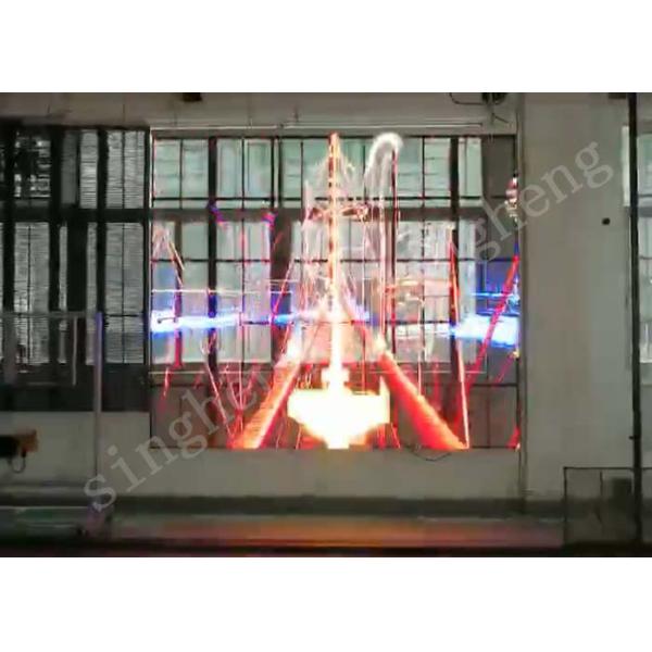 IP45 Waterproof LED Transparent Screen SMD3535 Pixel Configuration Super Slim