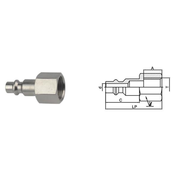 Interchangeable Pneumatic Quick Connect Coupling Miniature ISO 6150B Standard