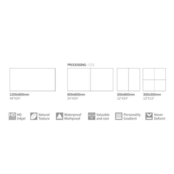 Beige Glazed Ceramic Wall Tile 400x800mm Acid-Resistant AAA Grade