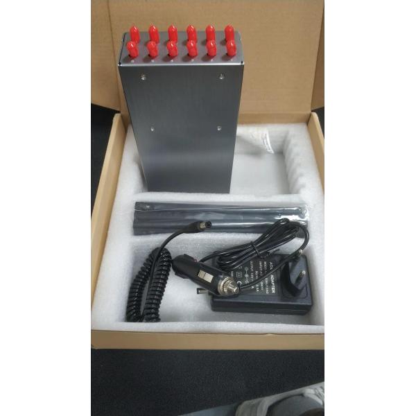 Handheld 12 Antennas Cell Phone Signal Jammer Exterior Aluminum Alloy Shell