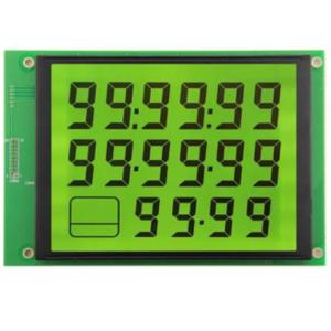 China Custom LCD Panel, Monochrome Temperature Control Instrument Energy Storage Power LCD, STN Yellow Green Segment LCD on sale