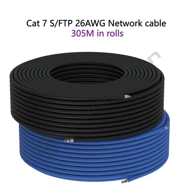 Cat 7 SFTP Shielded 10Gbps Ethernet RJ45 Network Patch Cable SFTP Cat7 Rj45 Plug Network Lan Cable 1000ft Ethernet Cable
