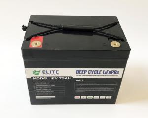 Quality Deep Cycle 12V 75Ah Rechargeable Lithium Battery 960Wh Energy wholesale
