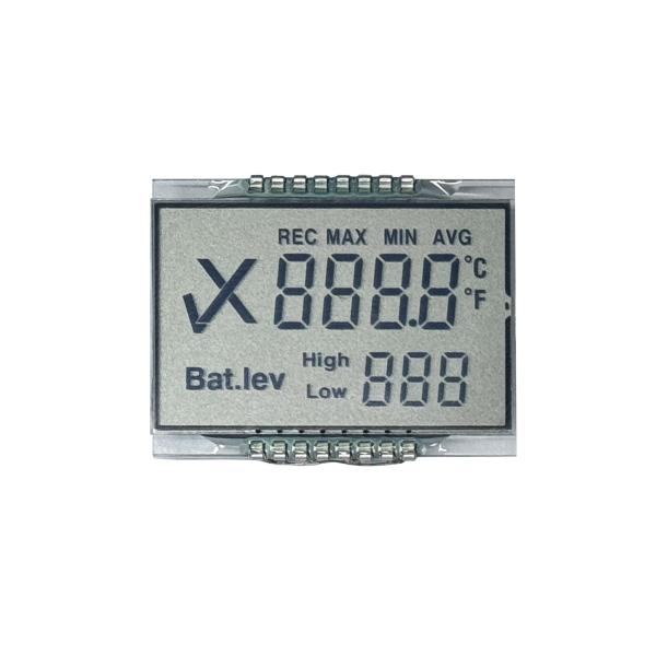 Cheap TN Positive Reflective Monochrome Black Digits Custom Segment LCD Display for sale