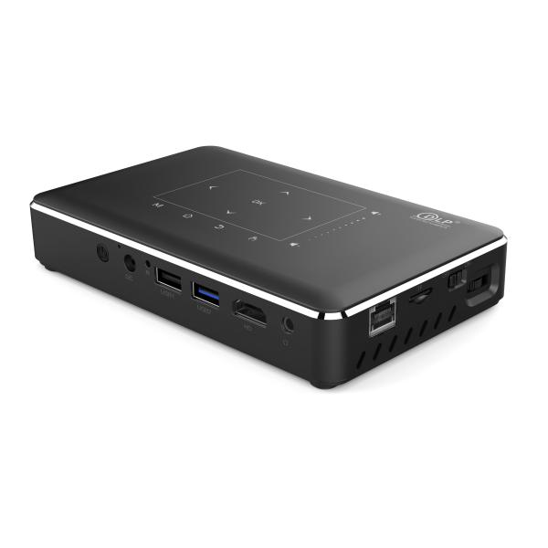 Cheap 4K Mini Portable DLP Projector Android 9.0 HDMI 4 Corner Touch Function for sale
