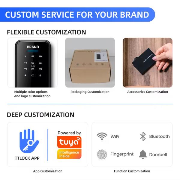 Electronic Wifi Home Door Lock C89 Biometric Entry Door Lock Keyless