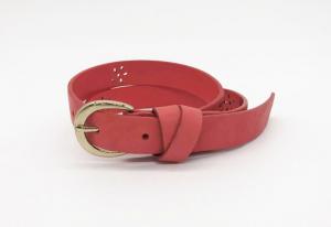 Quality Cutout Flower Handcrafted Leather Belts , Kids Fashion Belts With Zinc Alloy Buckle wholesale