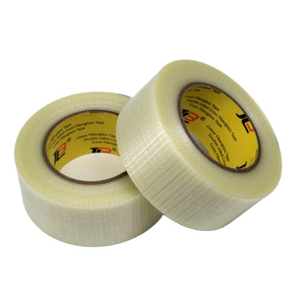 White Fiberglass Adhesive Tape Bidirectional Filament Tape Cross Weaved