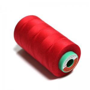 Quality 402 Dyed Polyester Sewing Thread Red Uv Bonded Polyester Thread wholesale