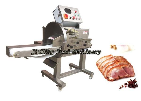 Cheap Cooked Meat Processing Machine , Beef Slicing Cutting Machine With Neatly Discharge for sale