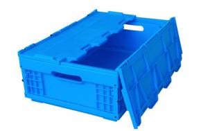 Quality Attached Lid Collapsible Handheld Plastic  Containers &  Standard Folding Crates, Collapsible Crates, Ergonomi wholesale