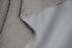 Quality 390gsm FUR:  SHU VELVETEEN WOVEN  FABRIC:Knitted FabricBonded Leather Fabric wholesale