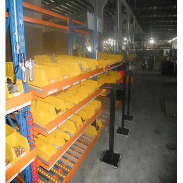Stainless Q235B Steel Carton Flow Rack Plastic Gravity Roller Racking System
