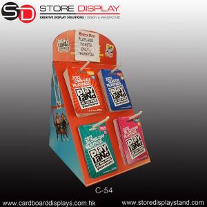 Quality Display corrugated counter displaybox with hooks wholesale