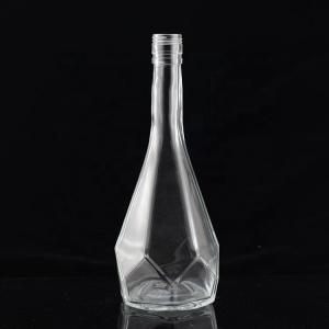 Quality 750ml Cut Shape Unique Design Glass Spirits Bottle Manufactured by for Custom Made wholesale