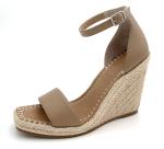 Canvas Lace Up Espadrille Wedges Unisex With Solid Pattern Cotton Lining