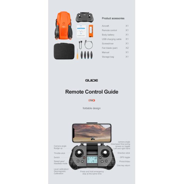 Wide Angle ESC Camera WiFi Battery Powered Drones 4K GPS Drone