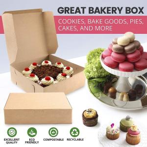 China Locking Walls Corrugated Brown Cake Box Heavy Duty Kraft Bakery Box on sale