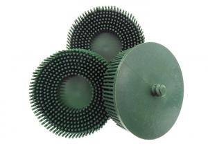 Quality Green Bristle Brush Disc 3 Inch Rubber Abrasive Brush for Burr Rust wholesale