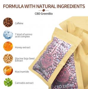 Quality Hemp Extract CBD Instant Coffee Powder Gluten Free Non GMO THC Free wholesale