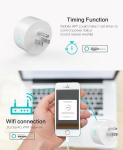 WiFi Smart Plug Mini Outlet with Energy Monitoring, Works with Amazon Alexa Echo