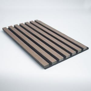 China Cherry 3D Sound Proof Wooden Wall Slat Panels For Meeting Area on sale