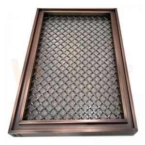 Quality Rhombus Shape Grid PVD Color Decorative Stainless Steel Mesh For Home Decoration wholesale
