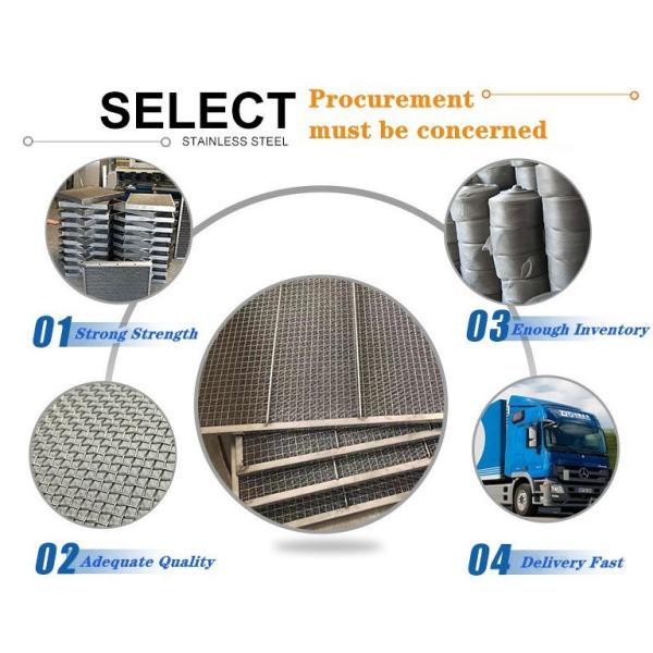 Vibrating Screen Intermediate Crimped Wire Mesh 30m Length Impact Resistance