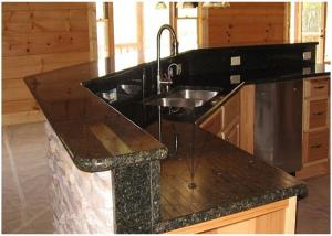 Quality Verde Uba Tuba Granite Countertops , Granite Kitchen Island Countertop Custom Size wholesale