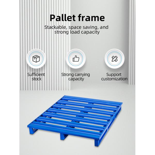 Customized Size Four Way Entry Steel Reinforced Stackable Double Faced Transport Pallet Stackable for Space Efficiency