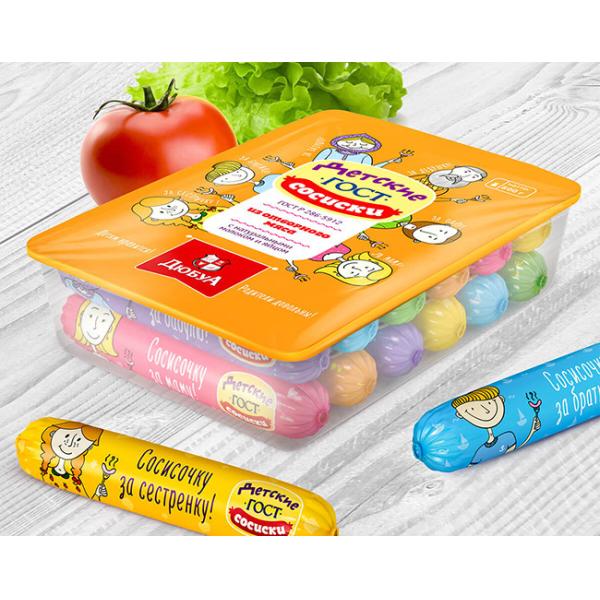 OEM Flexography Printed Plastic Casings Food Grade Odorless Plastic Sausage Casings