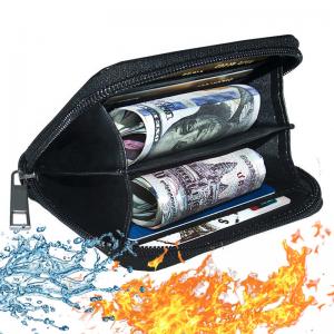 Quality Valuables Money Card Holder Fireproof Coin Storage Bags Silicone Coated Fiberglass wholesale