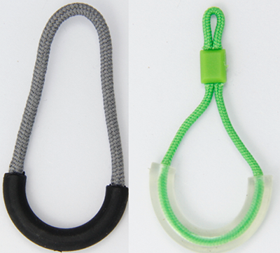 Unique U Shape Zip Fastener Puller , Promotional Zipper Pulls With String