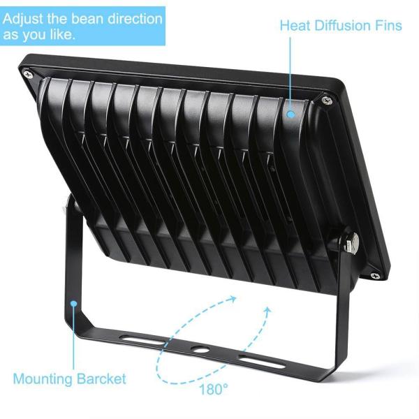 Aluminum 60w 100w Smart RGB Flood Light App Group Control For Decoration