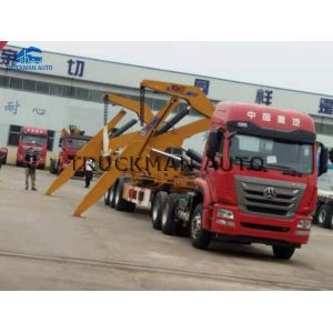 China TRUCKMAN  Side Lifter Trailer , Sidelifter Container Trailer With Xcmg Brand Crane on sale