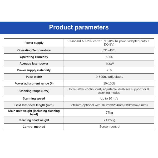 Air / Water Cooled Pulse Laser Cleaner Machine For Resin Paint Oil Stain Rust Coating Pulse Laser Cleaning Machine